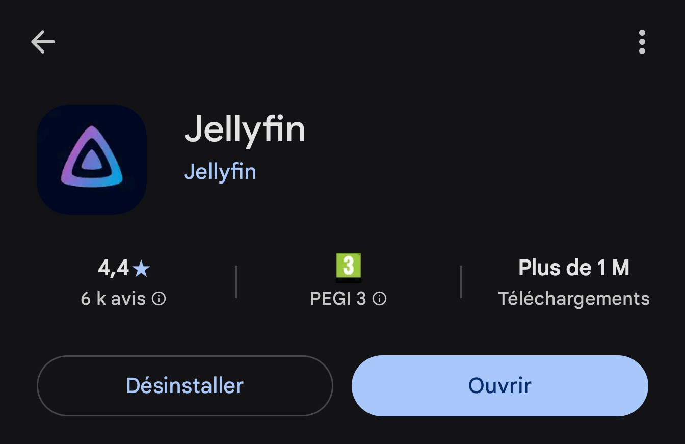 Logo de l'application Jellyfin